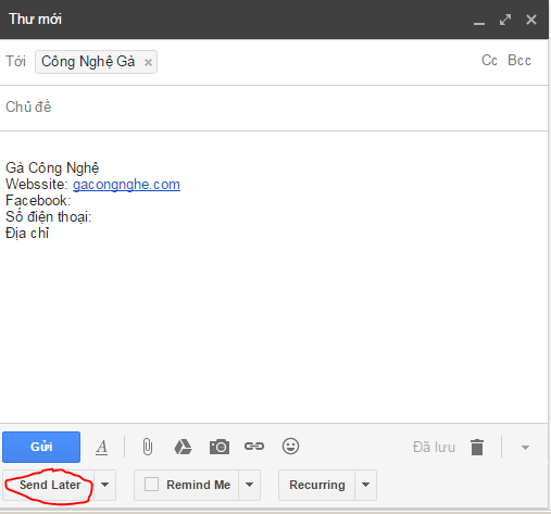 hẹn giờ gửi email trong gmail Capture