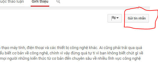 Hướng dẫn nhắn tin vào kênh youtube