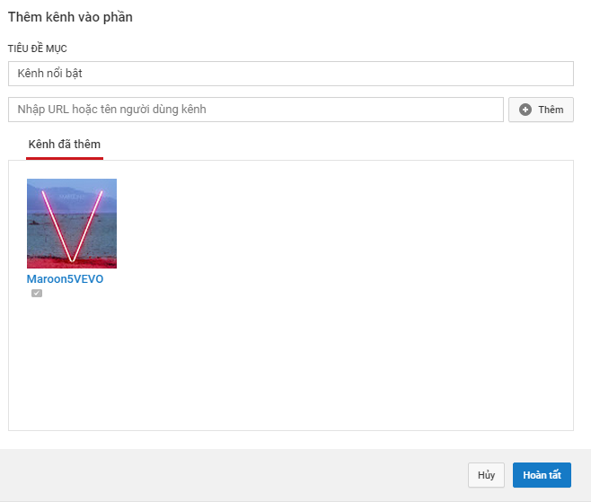 giới thiệu thêm kênh youtube