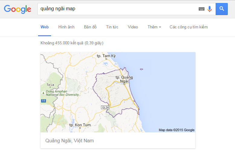 Hướng dẫn tìm kiếm bản đồ địa lý trên google