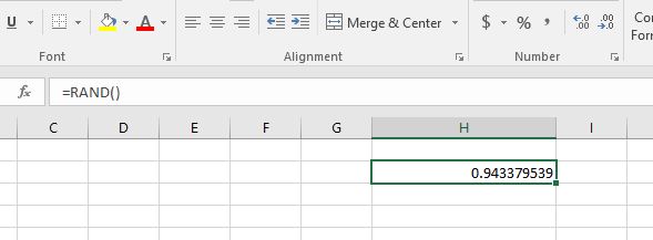 Hướng dẫn nhập giá trị ngẫu nhiên random trong excel 2016