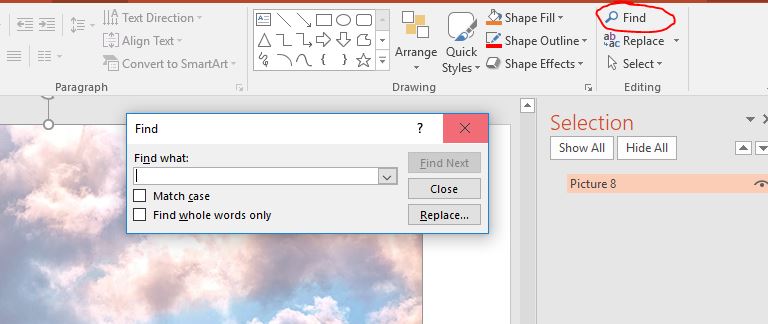 Hướng dẫn tìm kiếm nhanh trong PowerPoint 2016