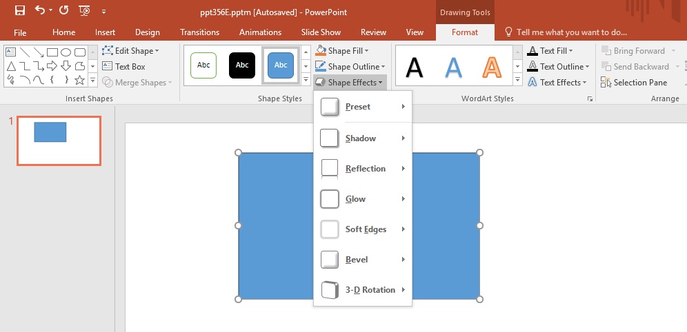 Hướng dẫn tạo hiệu ứng cho hình vẽ PowerPoint 2016