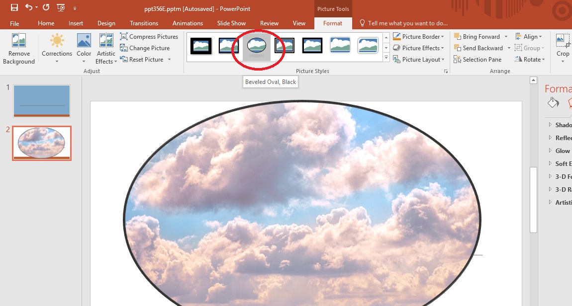 Hướng dẫn tạo khung tròn cho hình ảnh PowerPoint 2016
