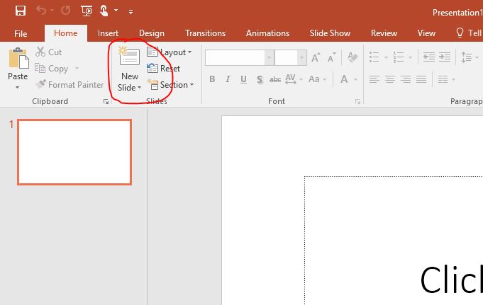 Hướng dẫn tạo thêm slide mới trong PowerPoint 2016