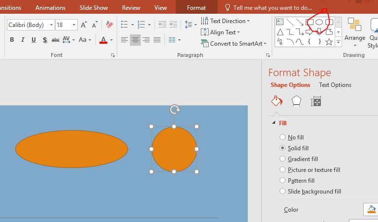 Hướng dẫn vẽ hình elip hình tròn trong PowerPoint 2016